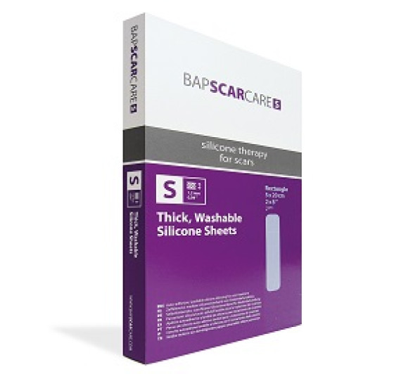 BapScarCare S,  samolepilni silikonski pralni obliž za nego brazgotin (5x20cm) /kos