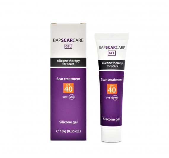 BapScarCare, silikonski gel za nego brazgotin z SPF 40, 10 g
